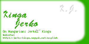 kinga jerko business card